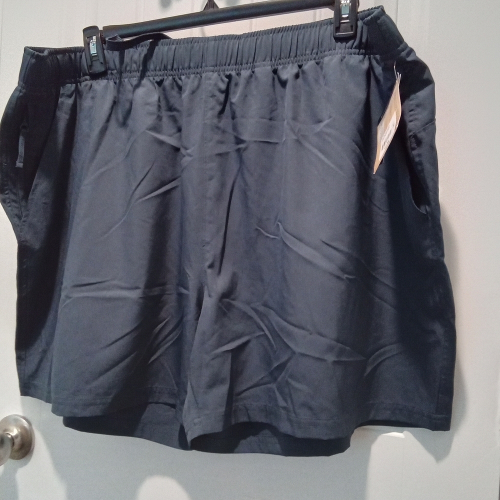 Blue Mountain Navy Blue Wicking Quick Dry Shorts Plus Sz 2X NWT